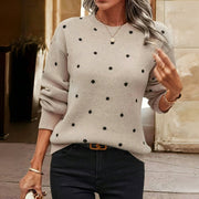 Duval Paris™ | Pull-over tricoté à pois