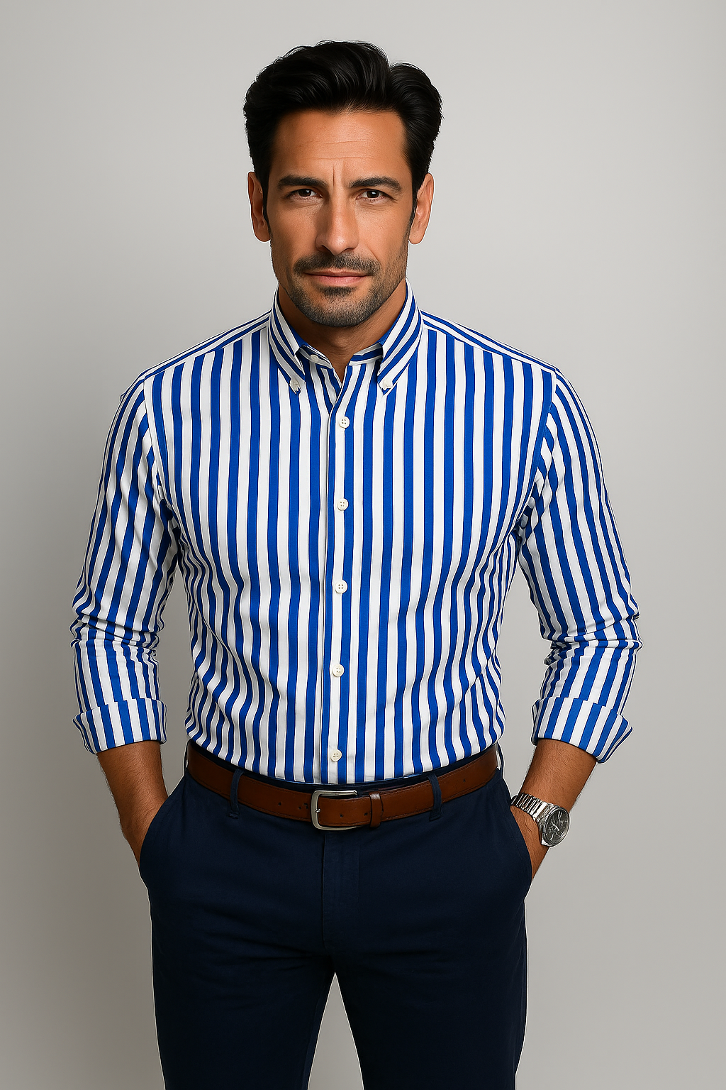 DUVAL PARIS™ | CHEMISE RAYÉE POUR HOMME