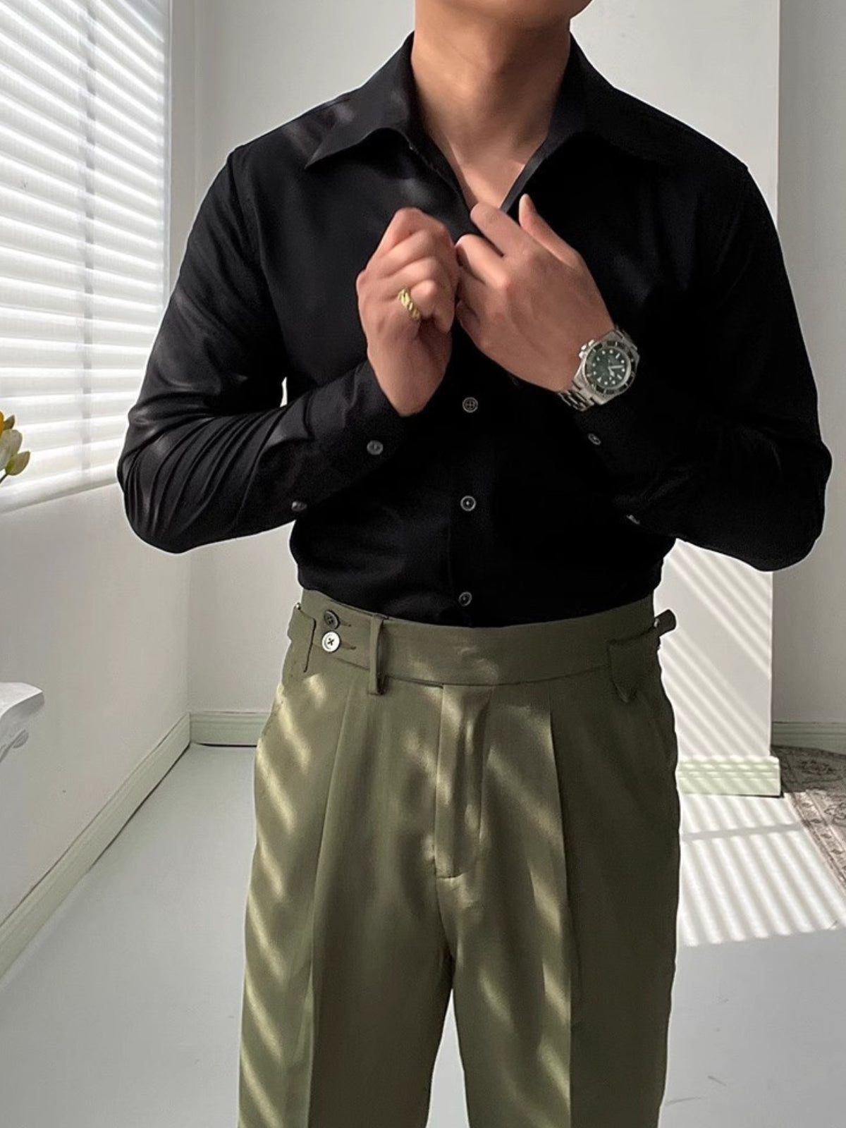 LUGINO | CHEMISE ATHLÉTIQUE ITALIENNE POUR HOMME EN BAMBOU