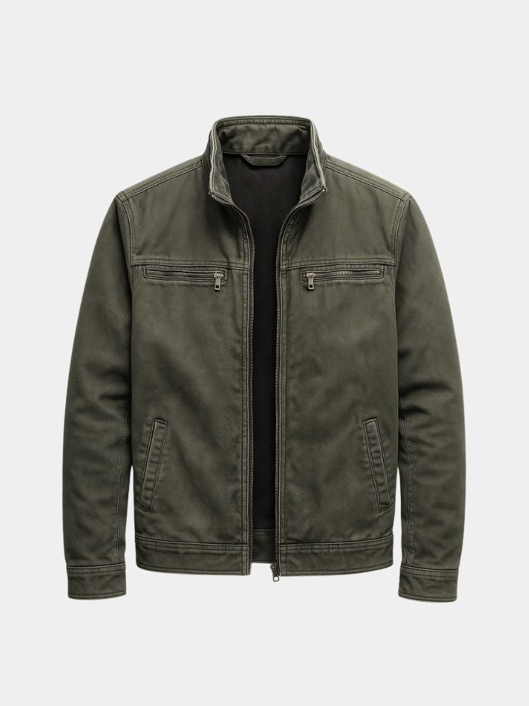 Duval Paris™ | Veste  vintage couleur olive