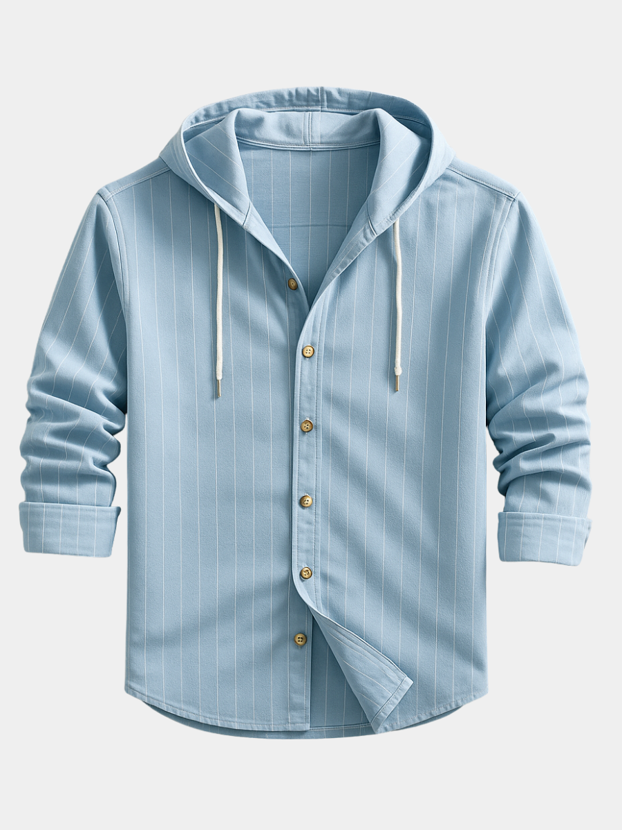 Duval Paris™ | CHEMISE DE LUXE À RAYURES AVEC CAPUCHE