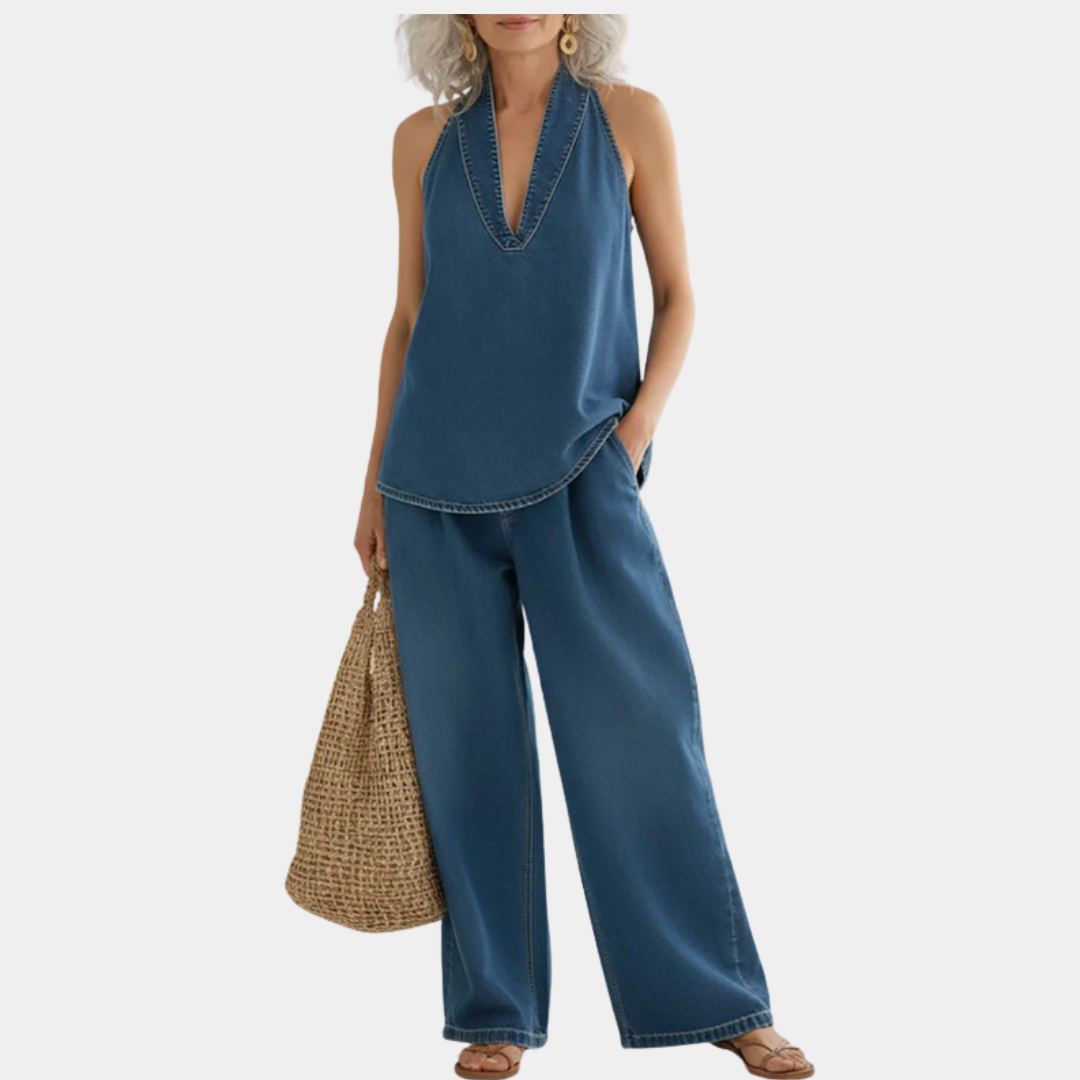 Duval Paris™ | Ensemble deux pièces denim vintage