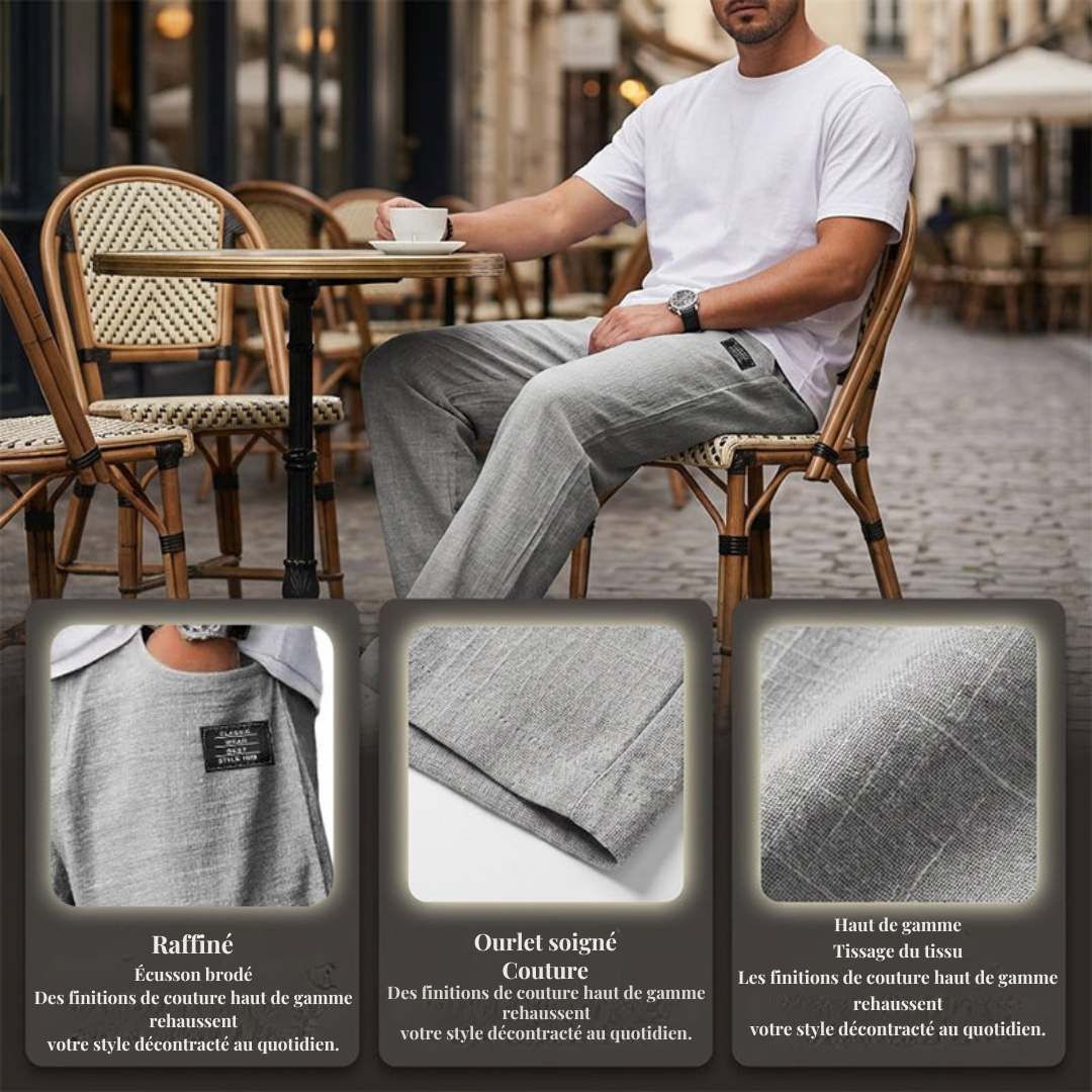 Duval Paris™ | Pantalon léger à jambes droites
