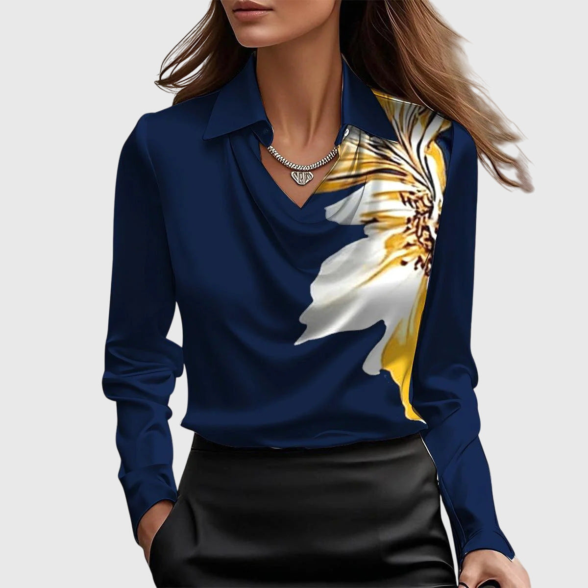 Duval Paris™ | Blouse fluide brillante