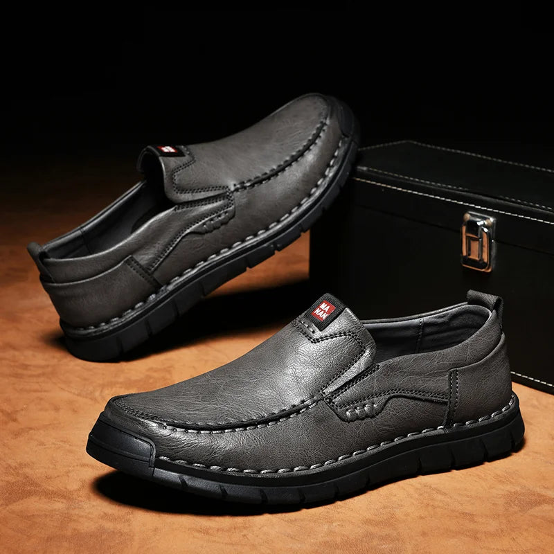 Mocassins orthopédiques en cuir faits main pour hommes