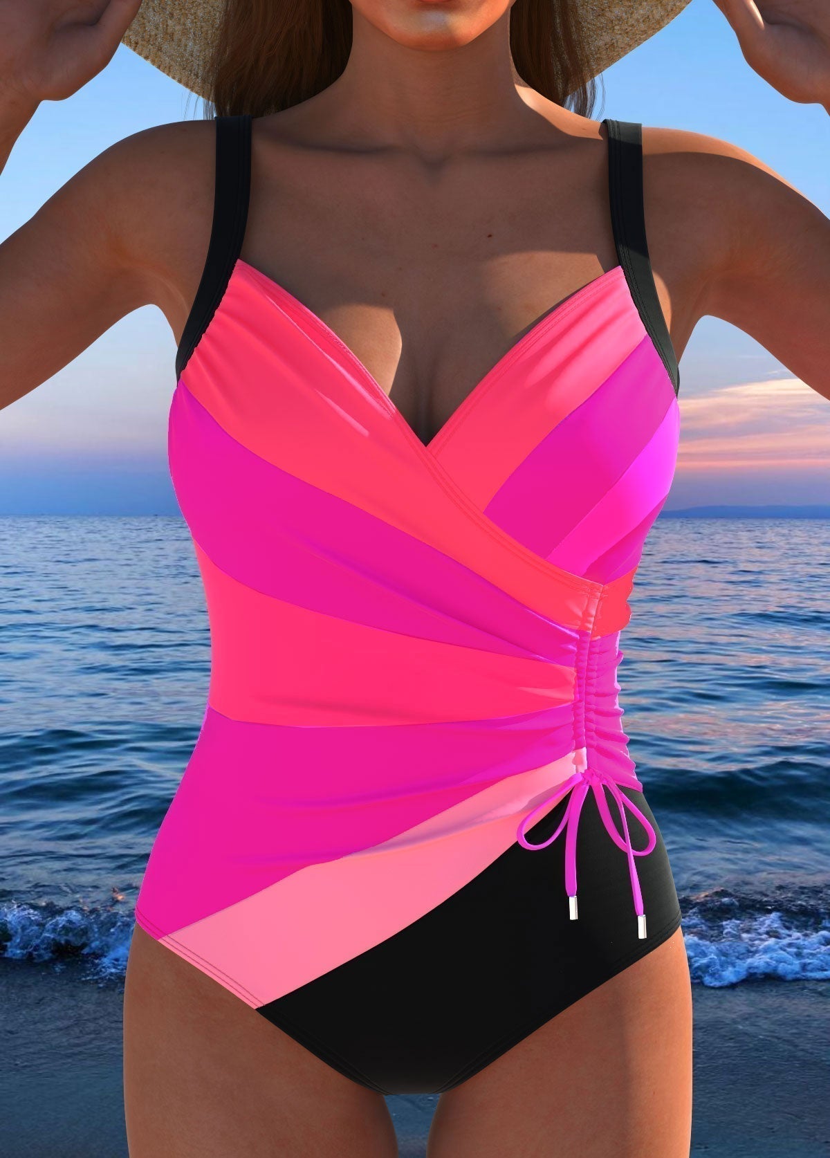Duval Paris™ | Maillot de bain élégant à imprimé coloré