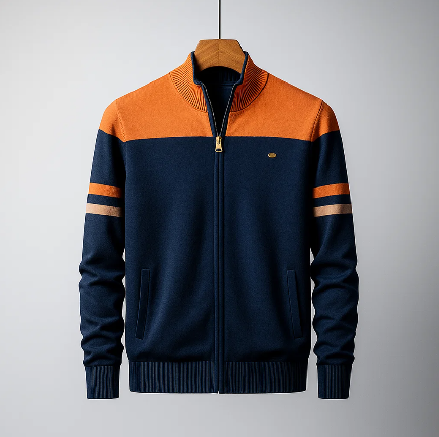 DUVAL PARIS™ | SWEAT COLORBLOCK AVEC ZIP POUR HOMME
