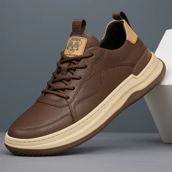 Duval Paris™| Baskets rembourrées en cuir véritable pour hommes
