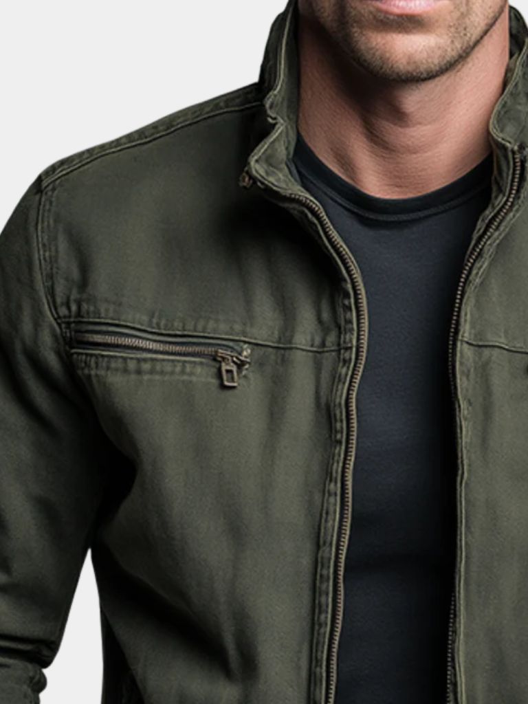 Duval Paris™ | Veste  vintage couleur olive