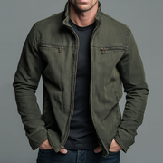DUVAL PARIS™ | LOUIS VESTE EN COTON VINTAGE À FERMETURE ZIPPÉE