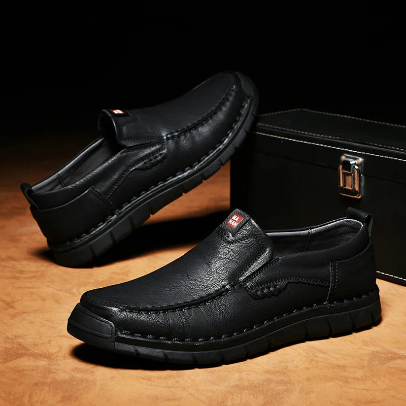 Mocassins orthopédiques en cuir faits main pour hommes
