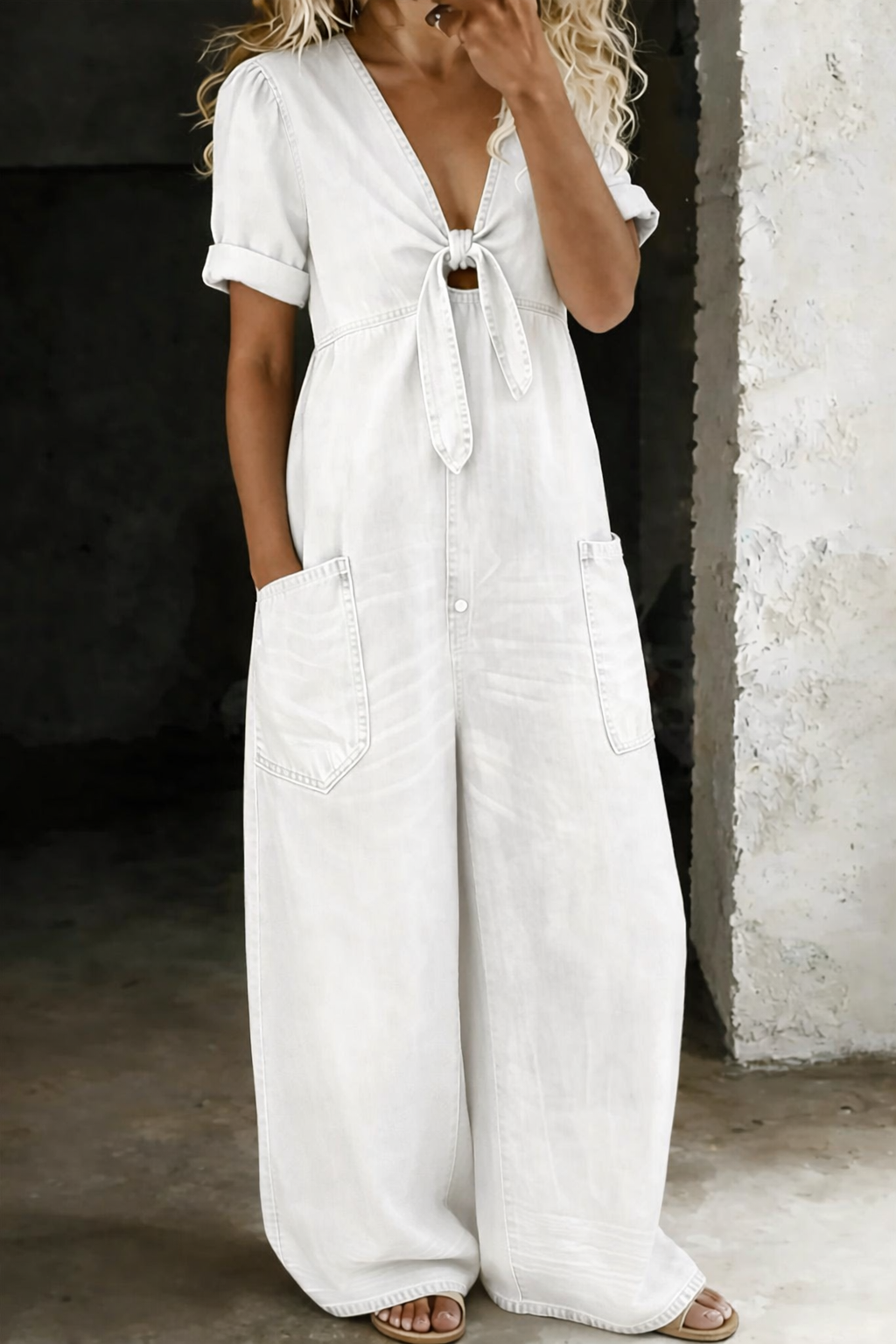 Duval Paris™ | Combinaison denim col V