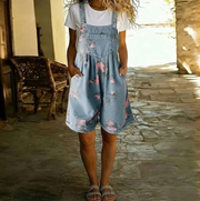 Duval Paris™ | Combinaison en denim floral lavé vintage