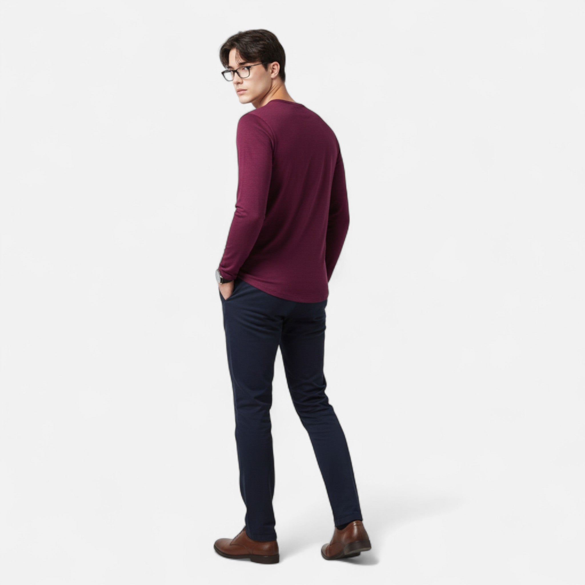 Duval Paris™ | Henley Homme Manches Longues Coton Slim Fit