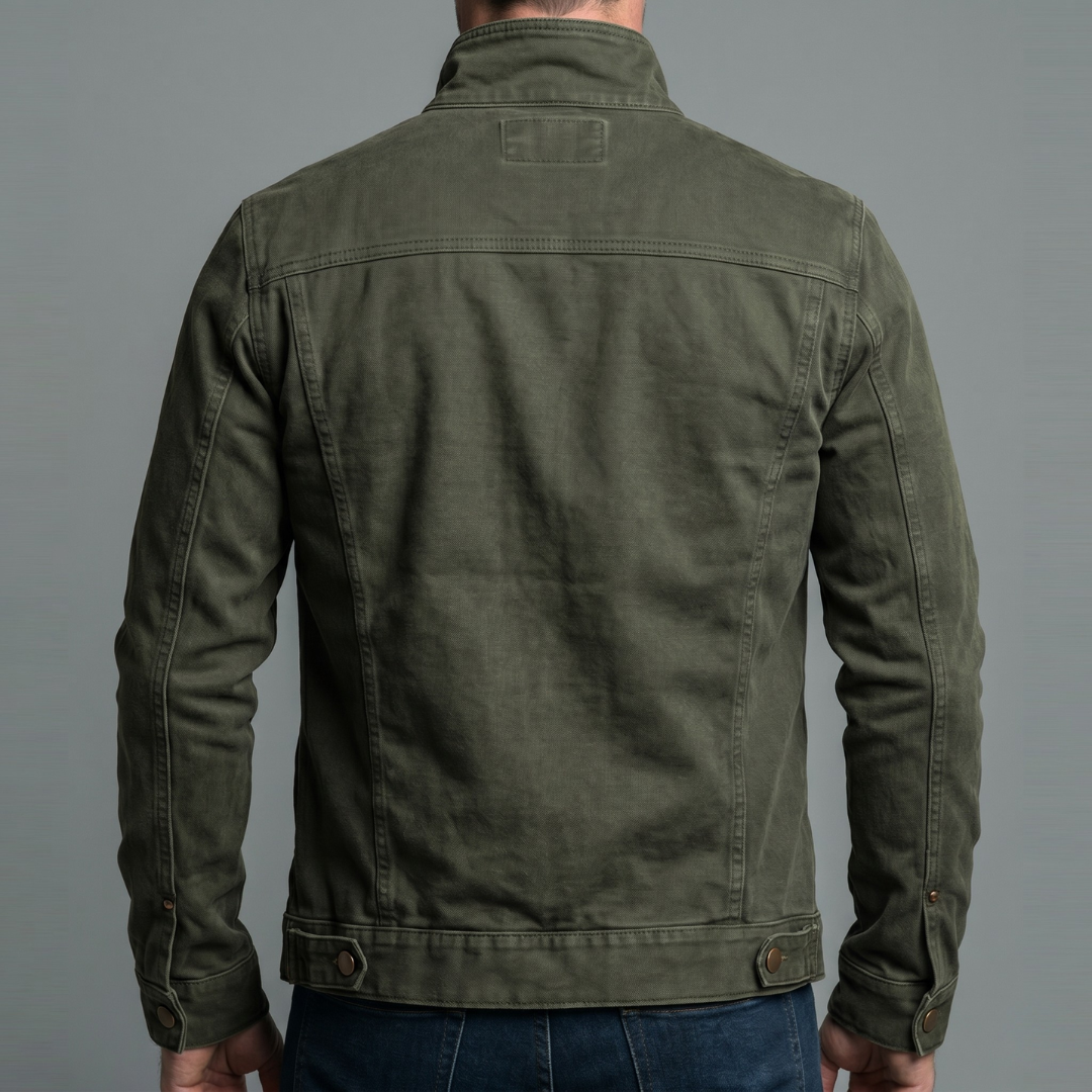 DUVAL PARIS™ | LOUIS VESTE EN COTON VINTAGE À FERMETURE ZIPPÉE