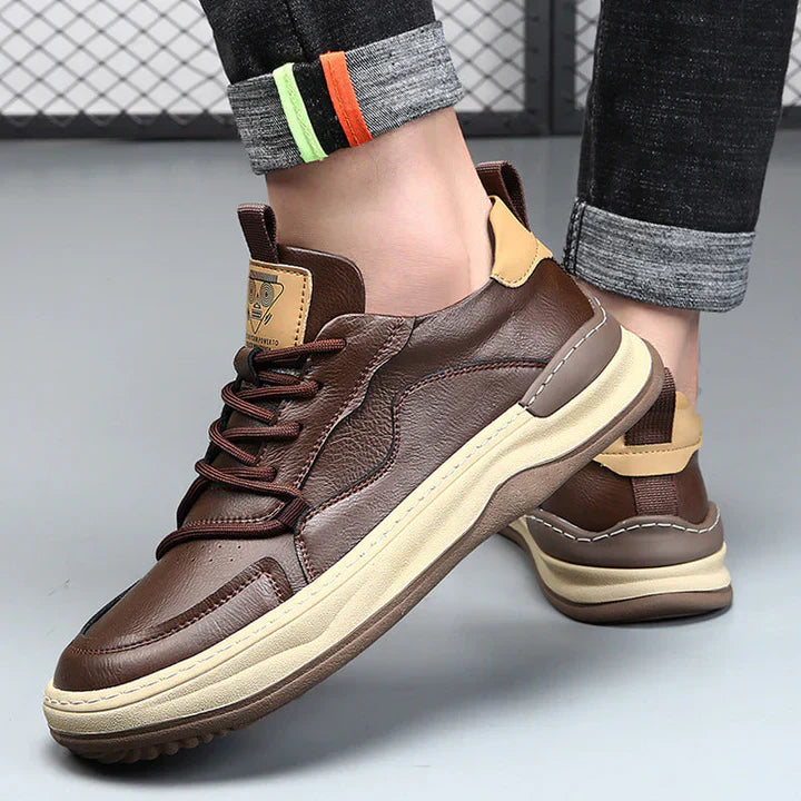 Duval Paris™| Baskets rembourrées en cuir véritable pour hommes