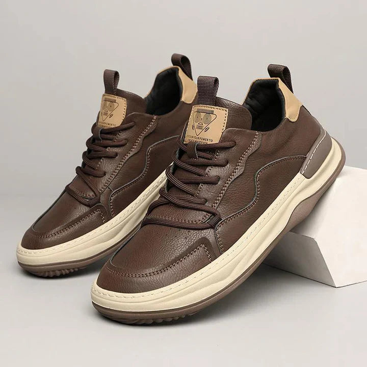 Duval Paris™| Baskets rembourrées en cuir véritable pour hommes