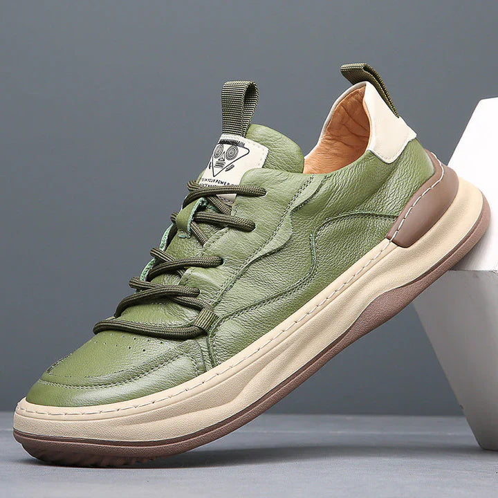 Duval Paris™| Baskets rembourrées en cuir véritable pour hommes