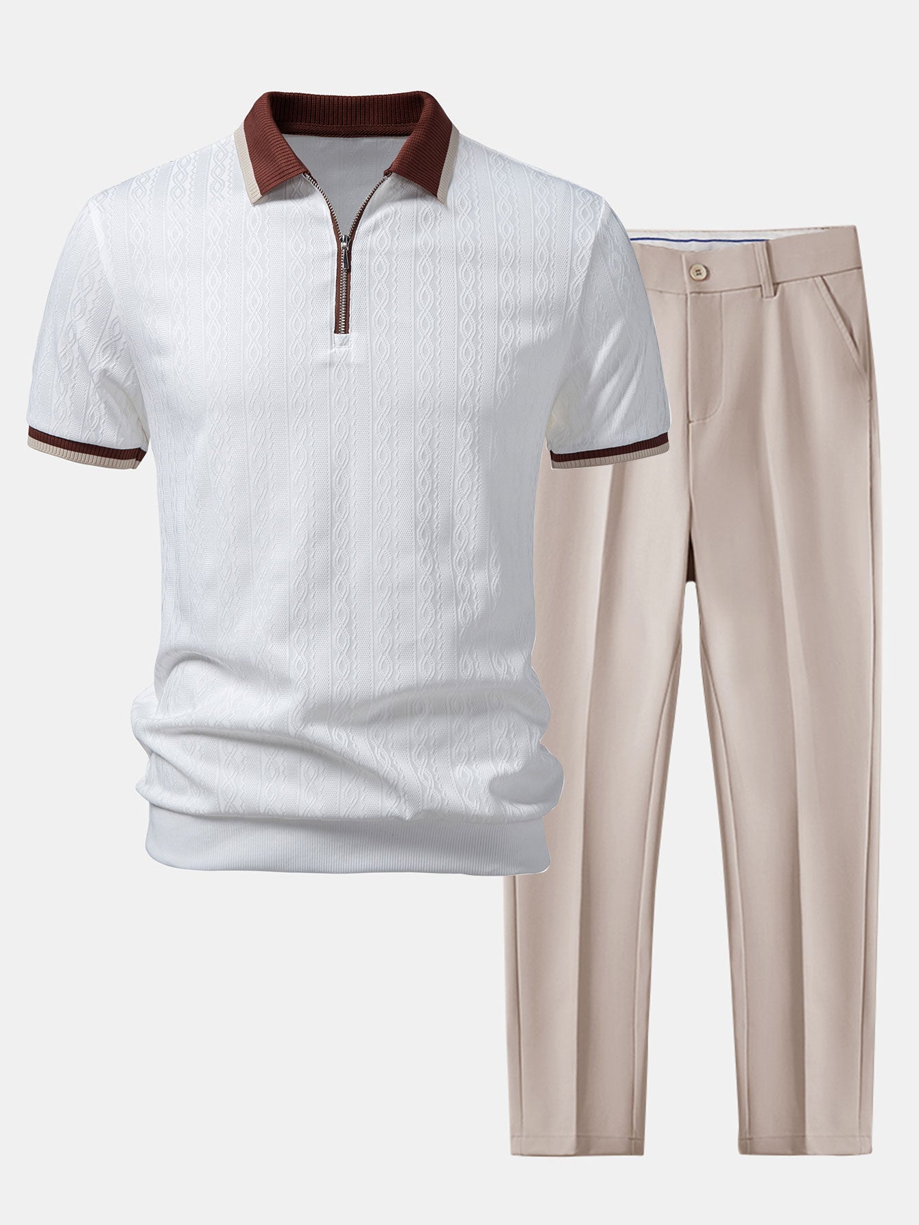 Duval Paris™ | Ensemble Maille Zippée Premium