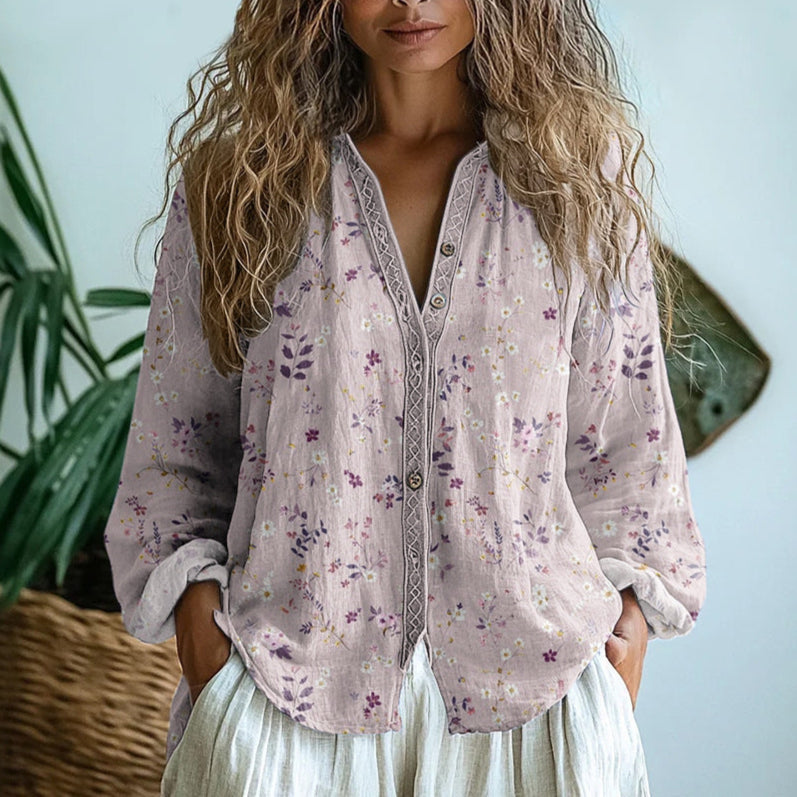 Duval Paris™ | Blouse rétro imprimée