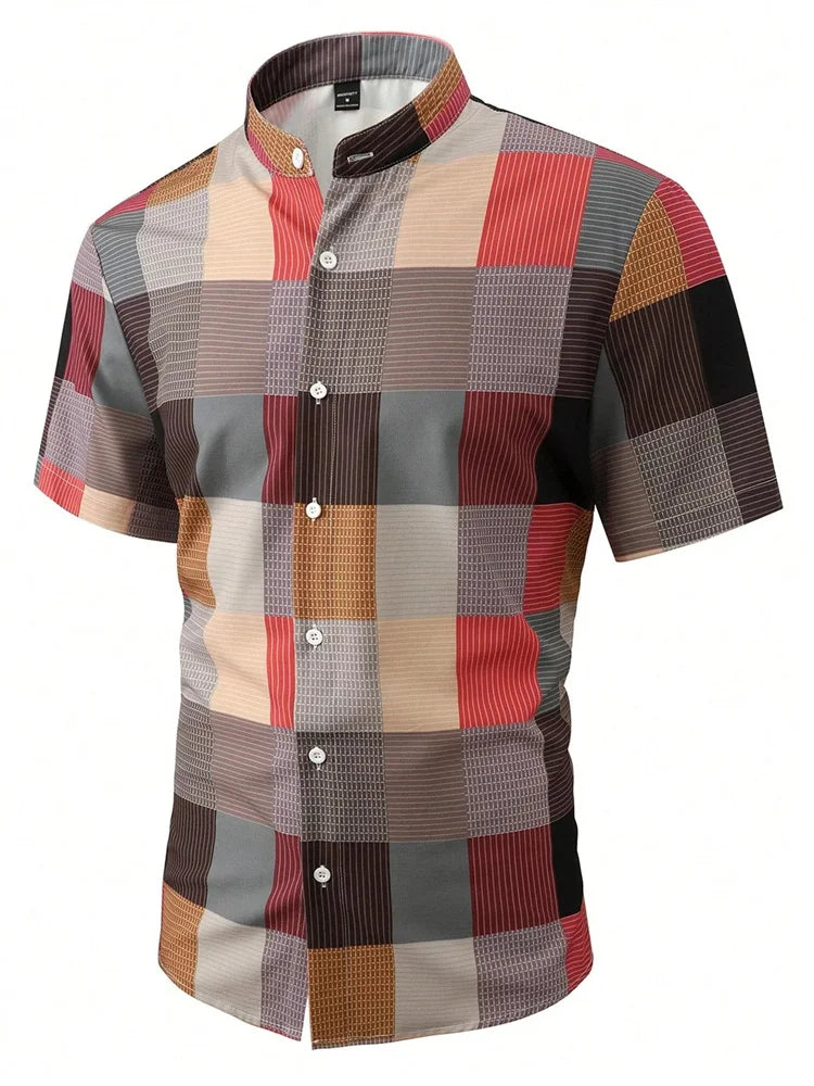 Duval Paris™ | Chemise Patchwork Manches Courtes