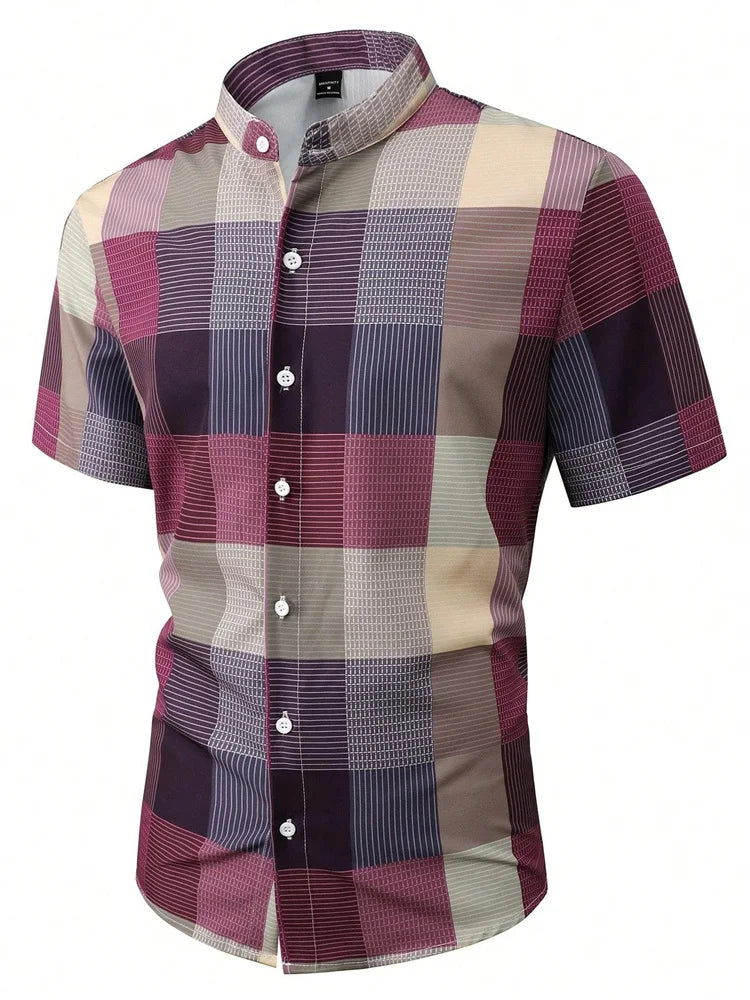 Duval Paris™ | Chemise Patchwork Manches Courtes
