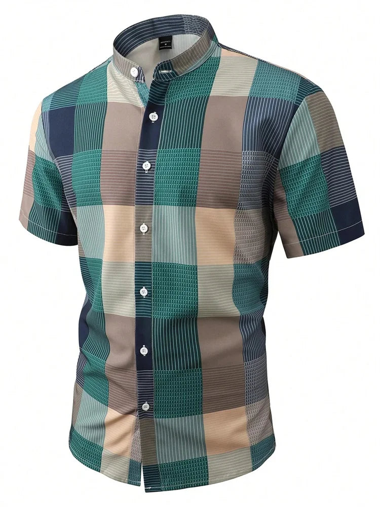 Duval Paris™ | Chemise Patchwork Manches Courtes