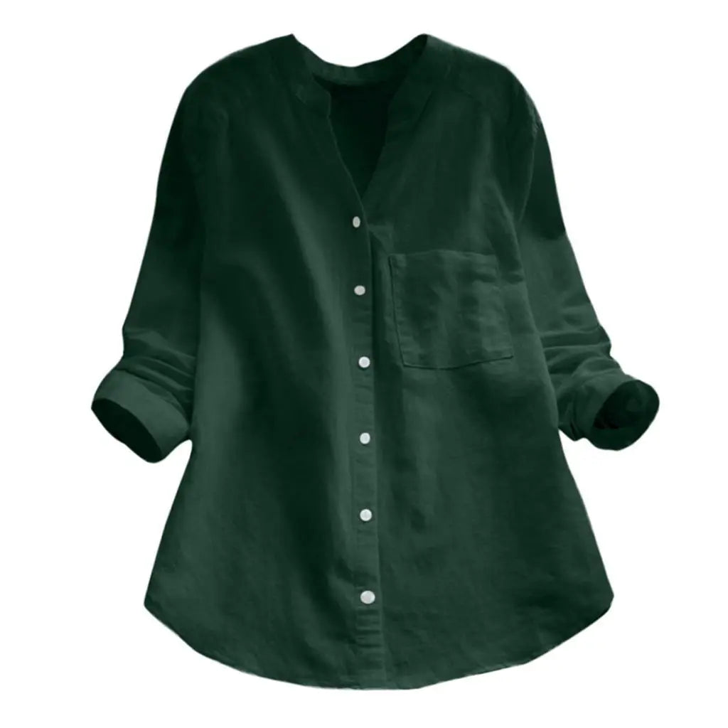 Duval Paris™ | Blouse unie à col en V