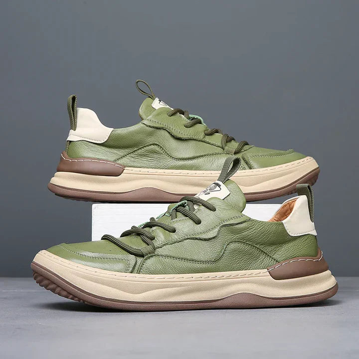 Duval Paris™| Baskets rembourrées en cuir véritable pour hommes