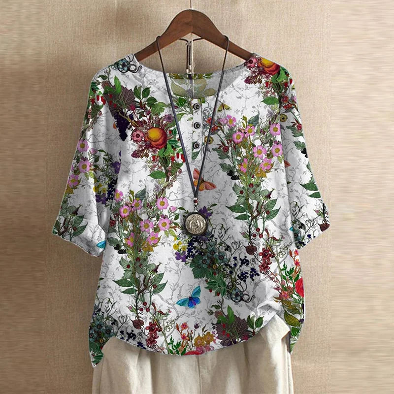 Duval Paris™ | Blouse rétro imprimée