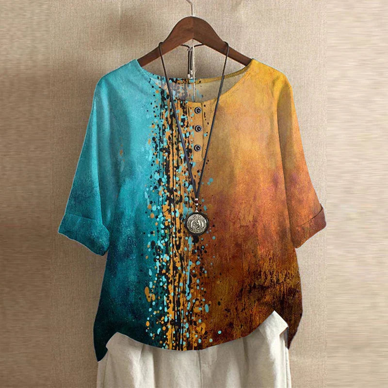 Duval Paris™ | Blouse rétro imprimée