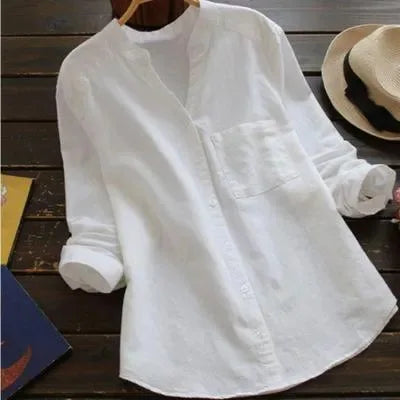 Duval Paris™ | Blouse unie à col en V