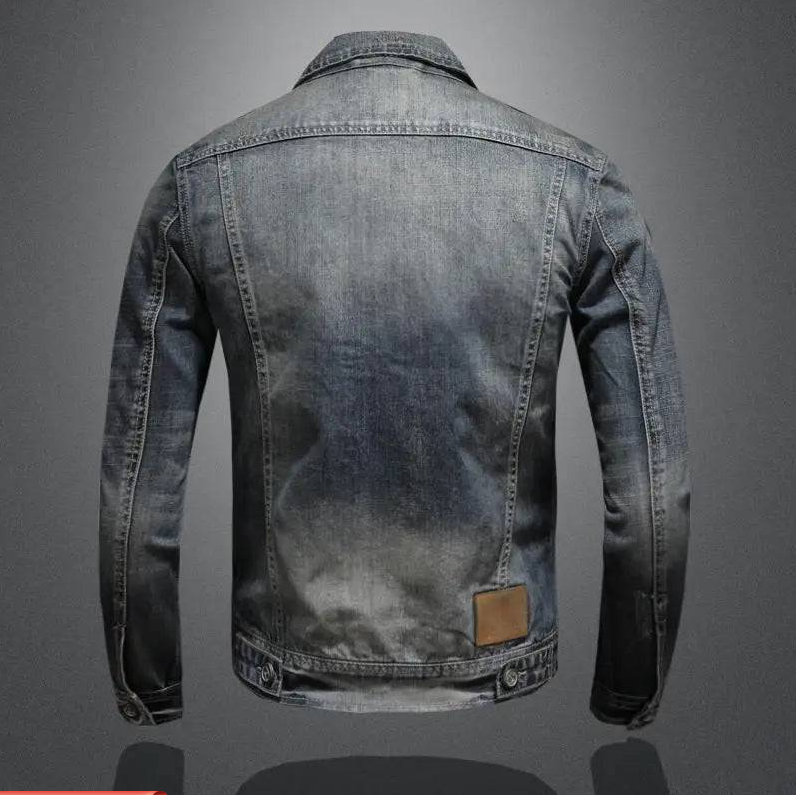 Duval Paris™| Veste en jean classique zippée pour homme