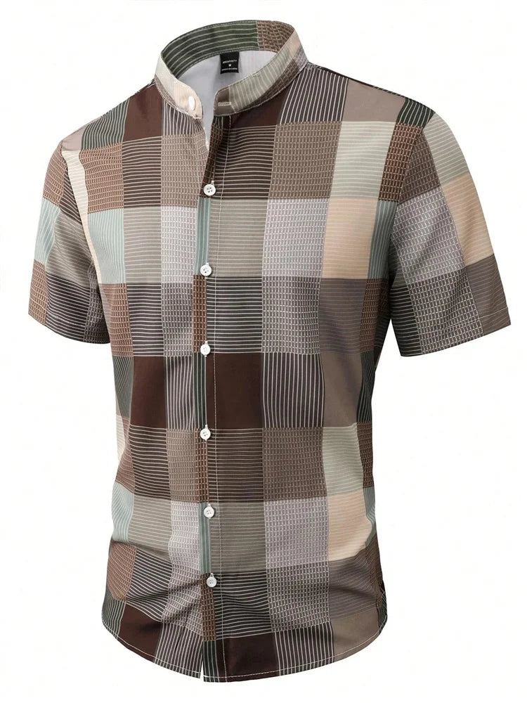 Duval Paris™ | Chemise Patchwork Manches Courtes