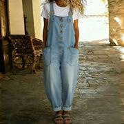 Duval Paris™ | Salopette vintage en coton doux effet denim