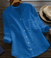Duval Paris™ | Blouse unie à col en V