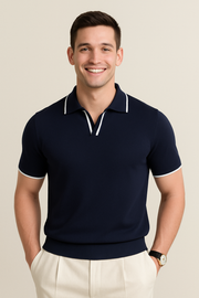 Duval Paris™ | Polo en maille à manches courtes