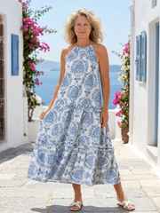 Isadora | Robe midi à col haut sans manches