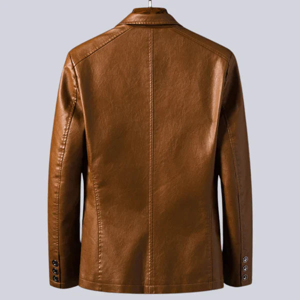 Duval Paris™| Veste en cuir léger pour homme avec doublure en coton