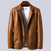 Duval Paris™| Veste en cuir léger pour homme avec doublure en coton