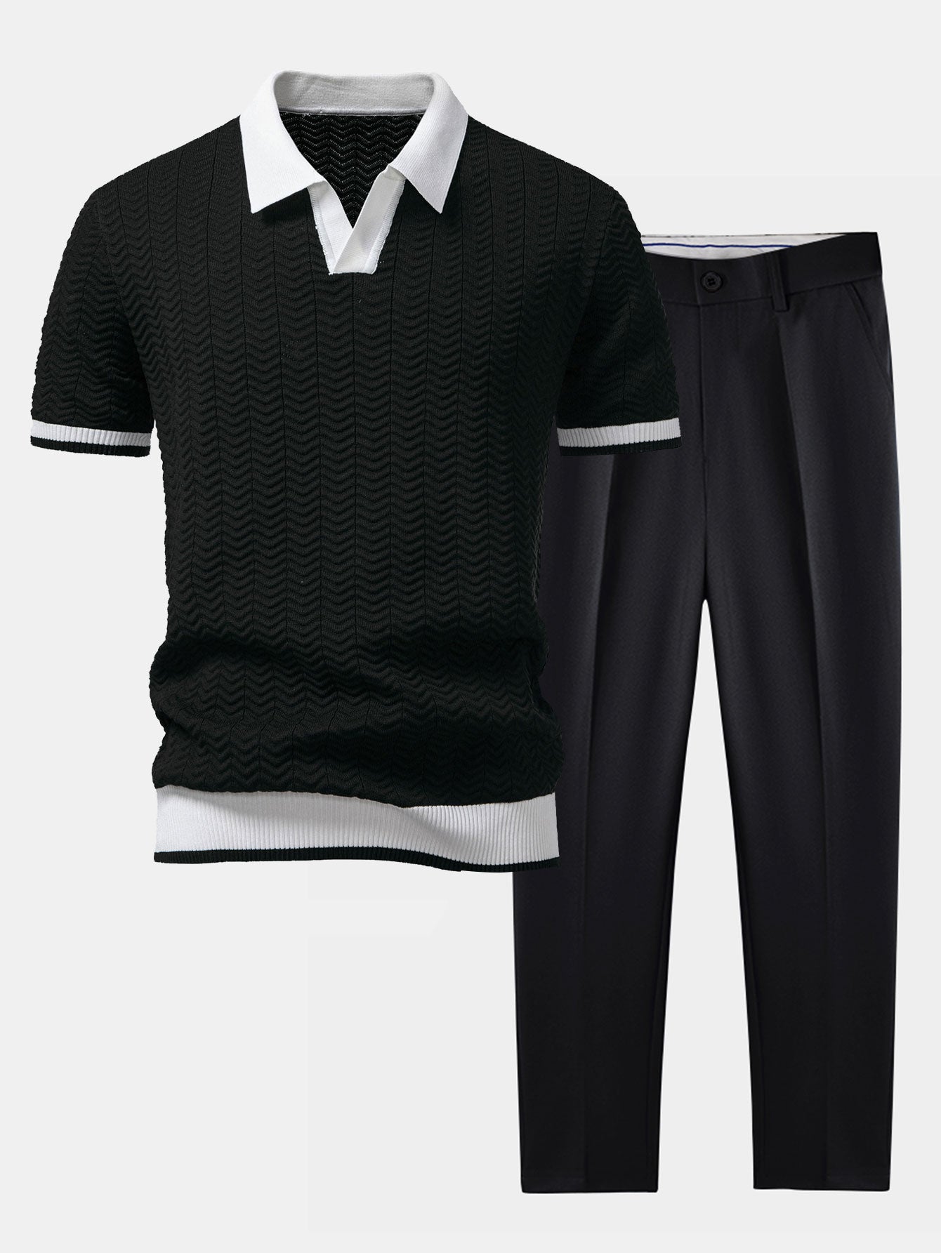 Duval Paris™ | Ensemble Tricot Contraste Premium