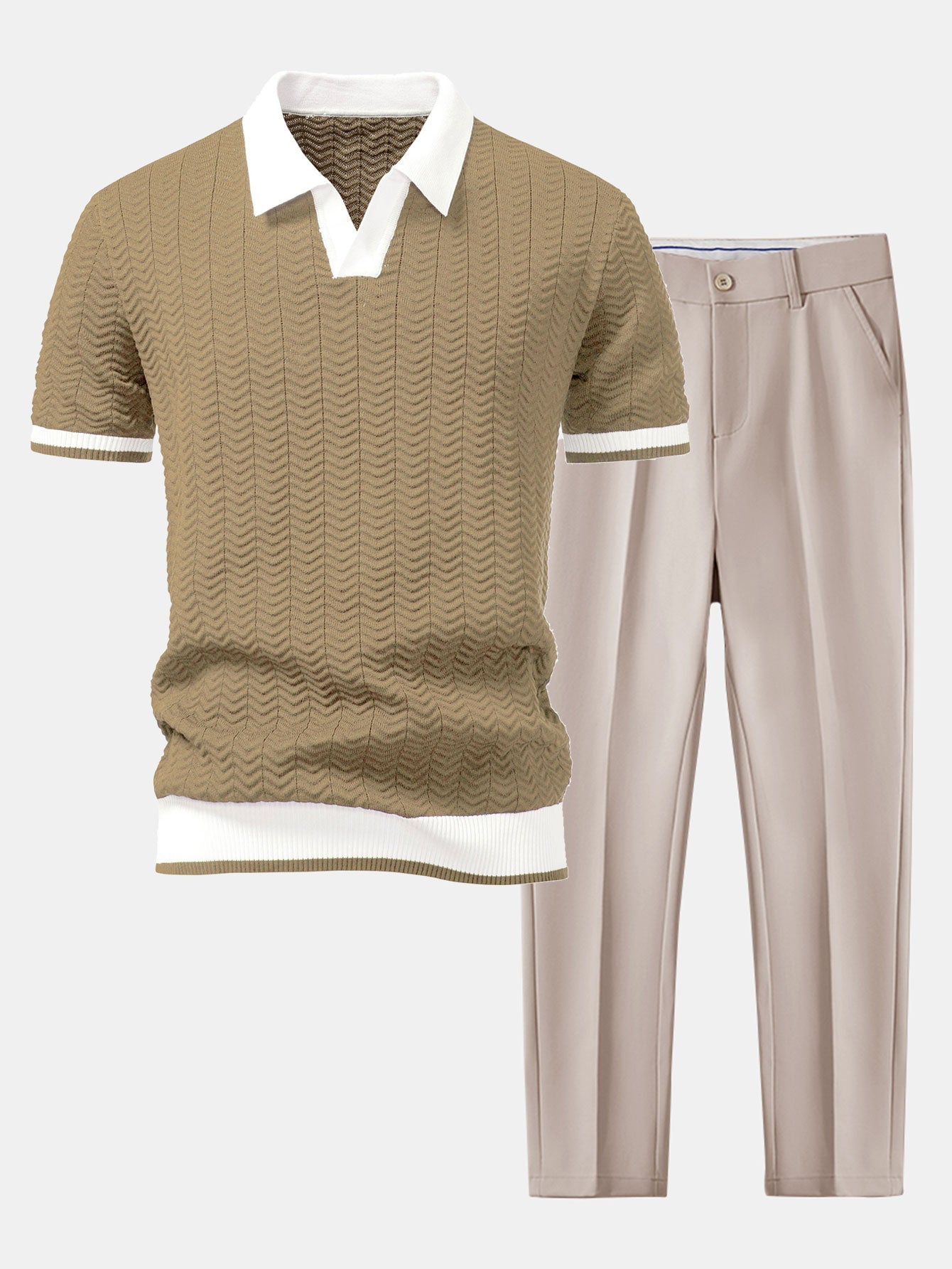 Duval Paris™ | Ensemble Tricot Contraste Premium