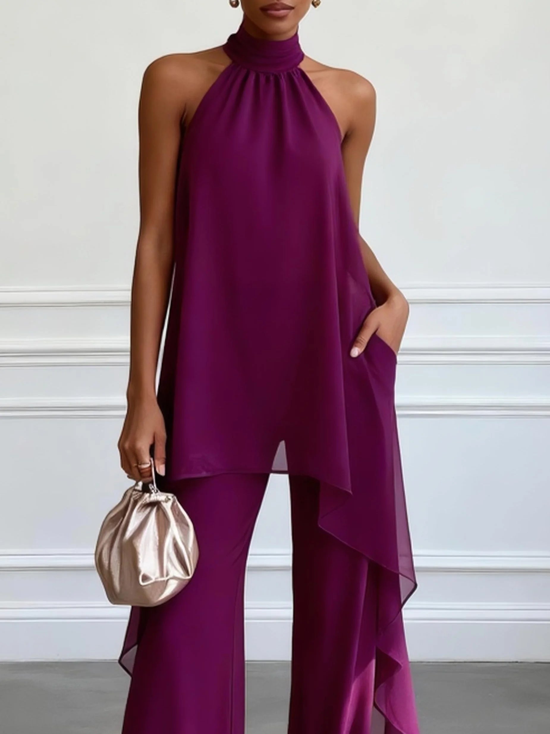 DUVAL PARIS™ | ENSEMBLE HALTER ÉLÉGANT POUR FEMMES