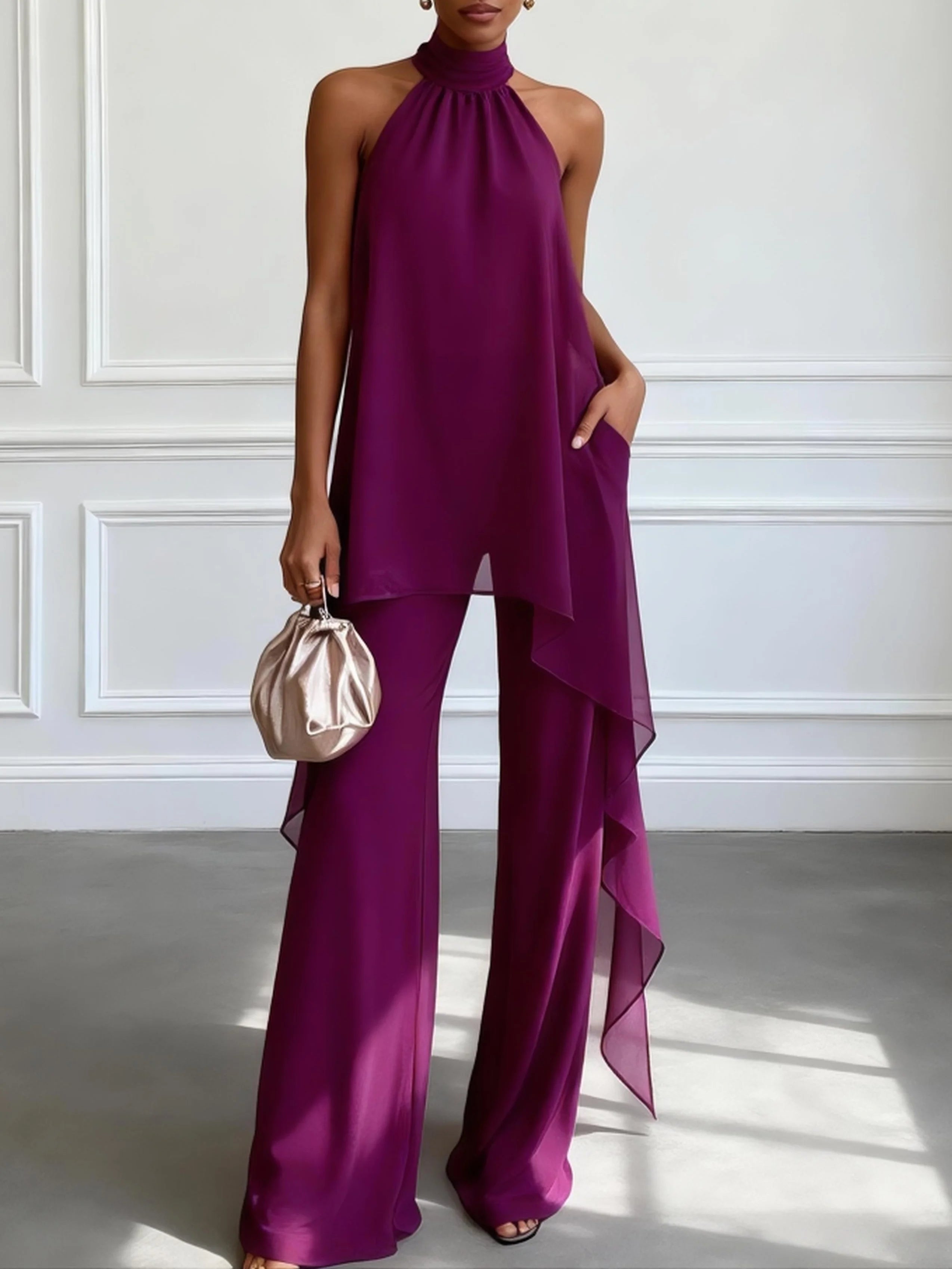 DUVAL PARIS™ | ENSEMBLE HALTER ÉLÉGANT POUR FEMMES