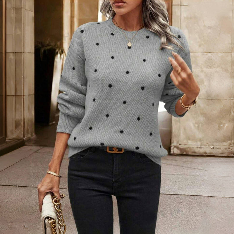Duval Paris™ | Pull-over tricoté à pois