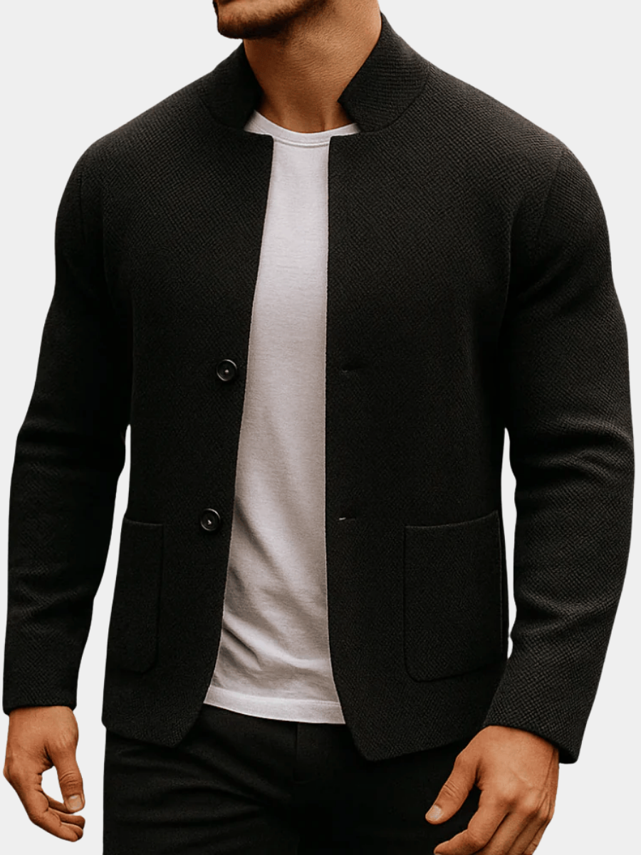 Duval Paris™ | GILET EN MAILLE TEXTURÉE POUR HOMME