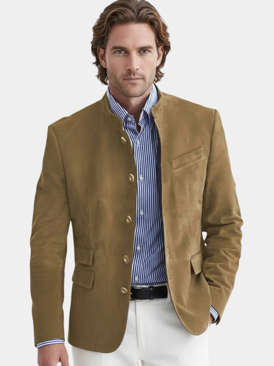 DUVAL PARIS™ | BLAZER EN DAIM POUR HOMMES