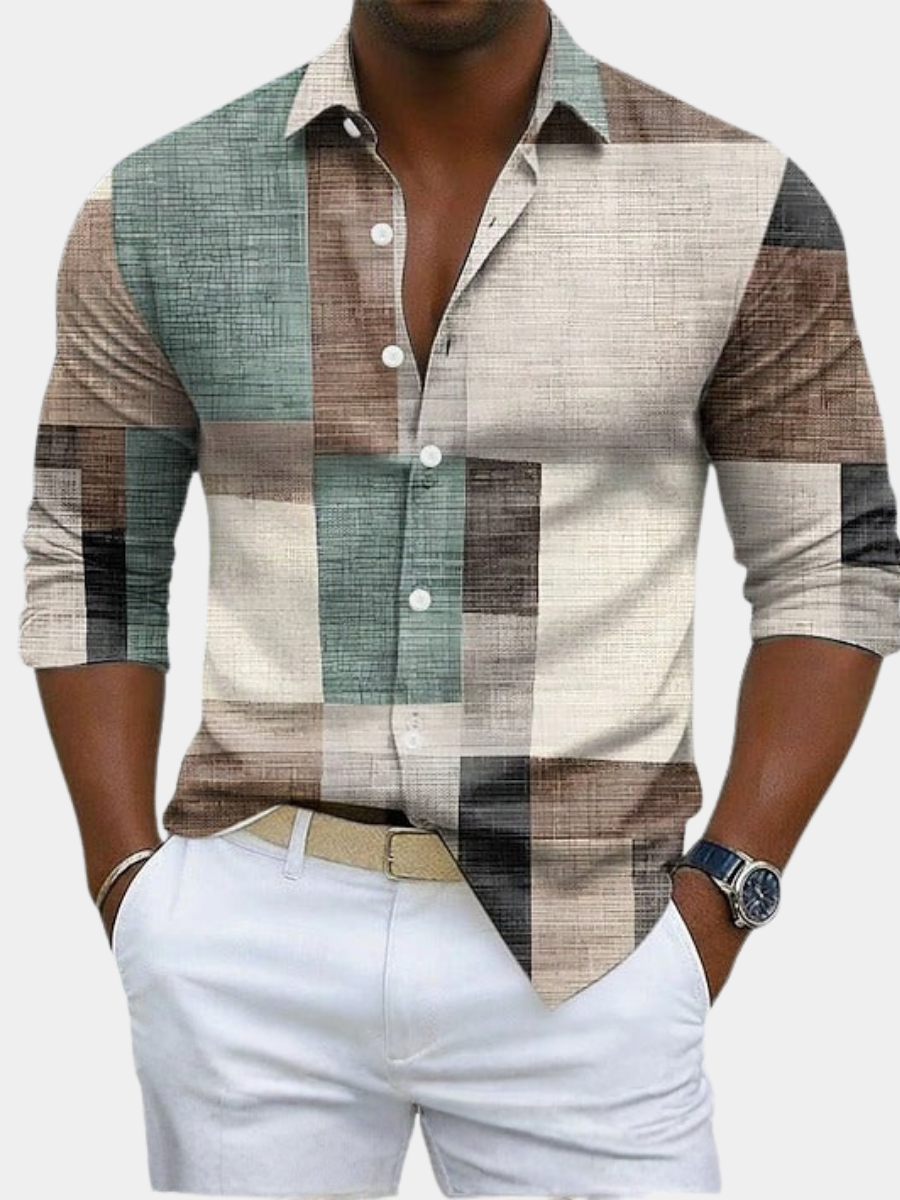 Duval Paris™ | CHEMISE GÉOMÉTRIQUE POUR HOMME