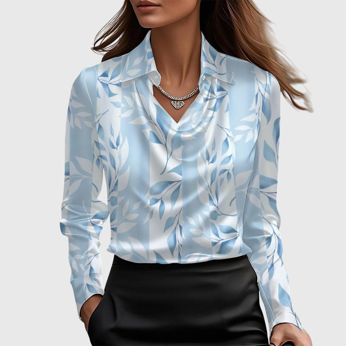 Duval Paris™ | Blouse fluide brillante