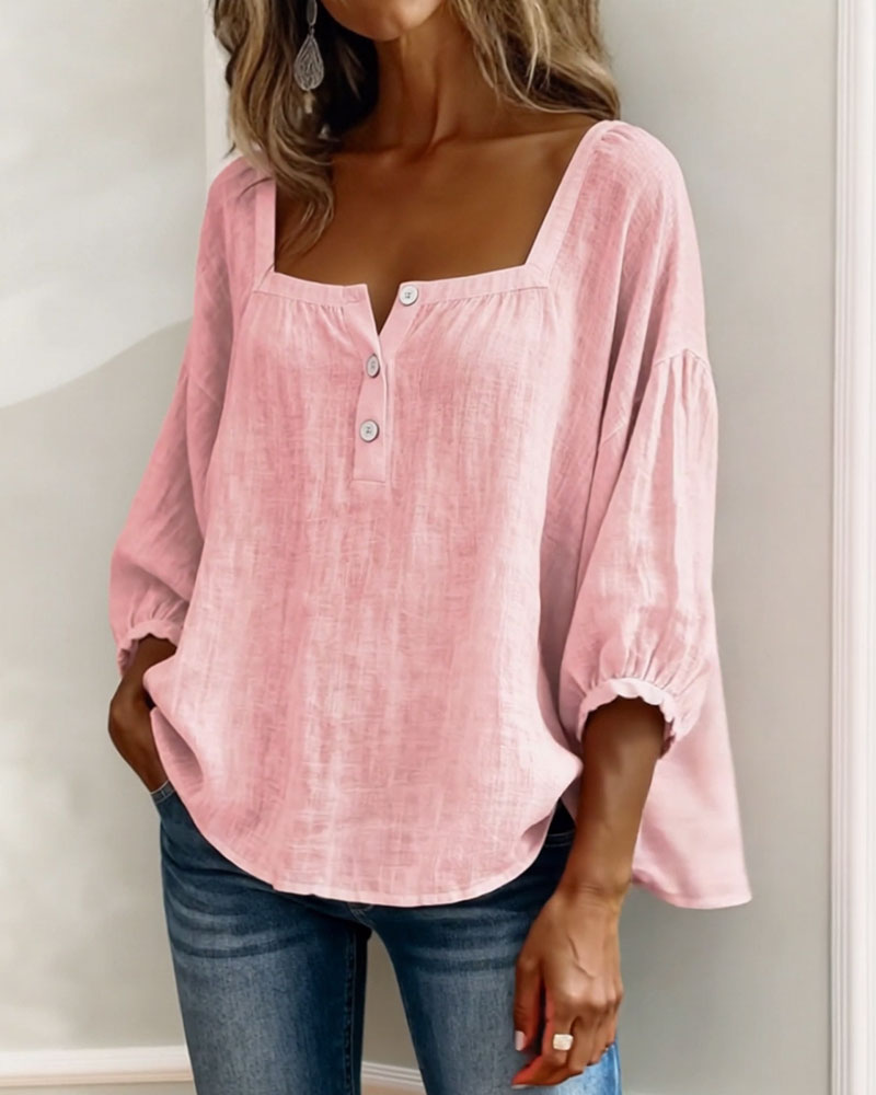 Duval Paris™ | Blouse élégante à encolure carrée